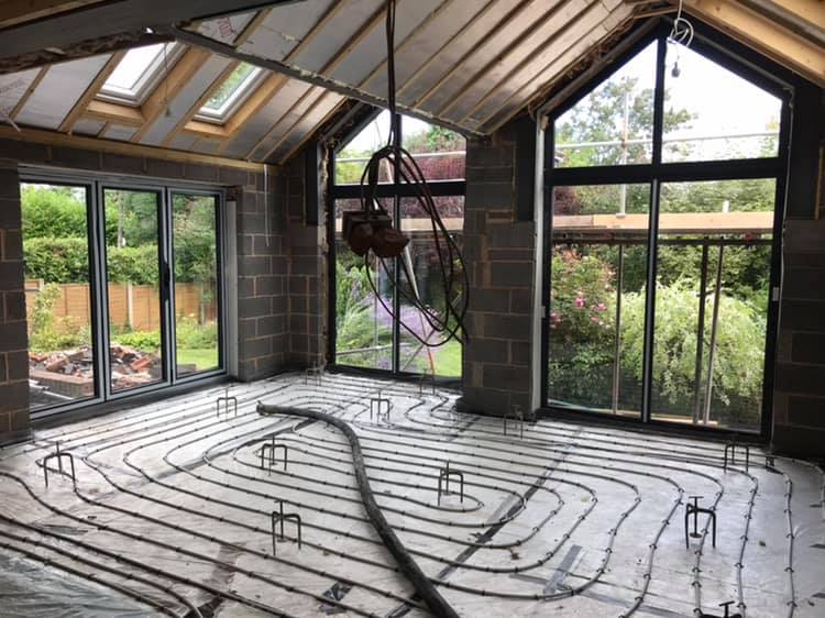 Underfloor heating installation