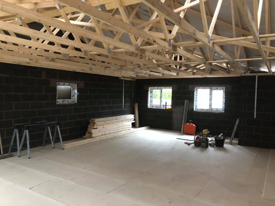 two floor extension and roof