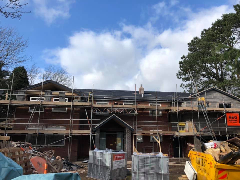 two floor extension and roof